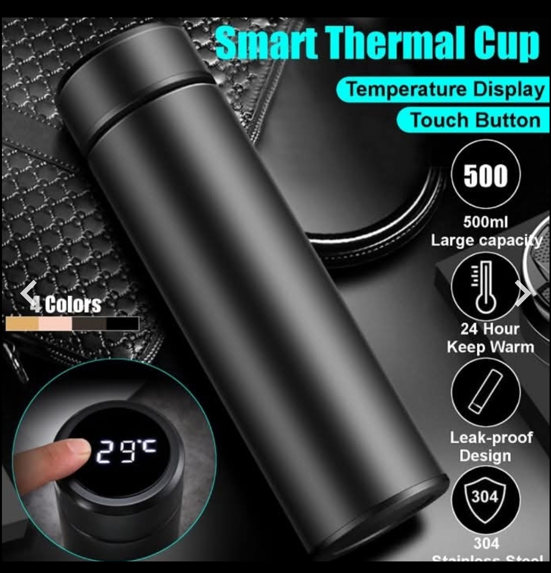 Smart Water Bottle Temperature Display