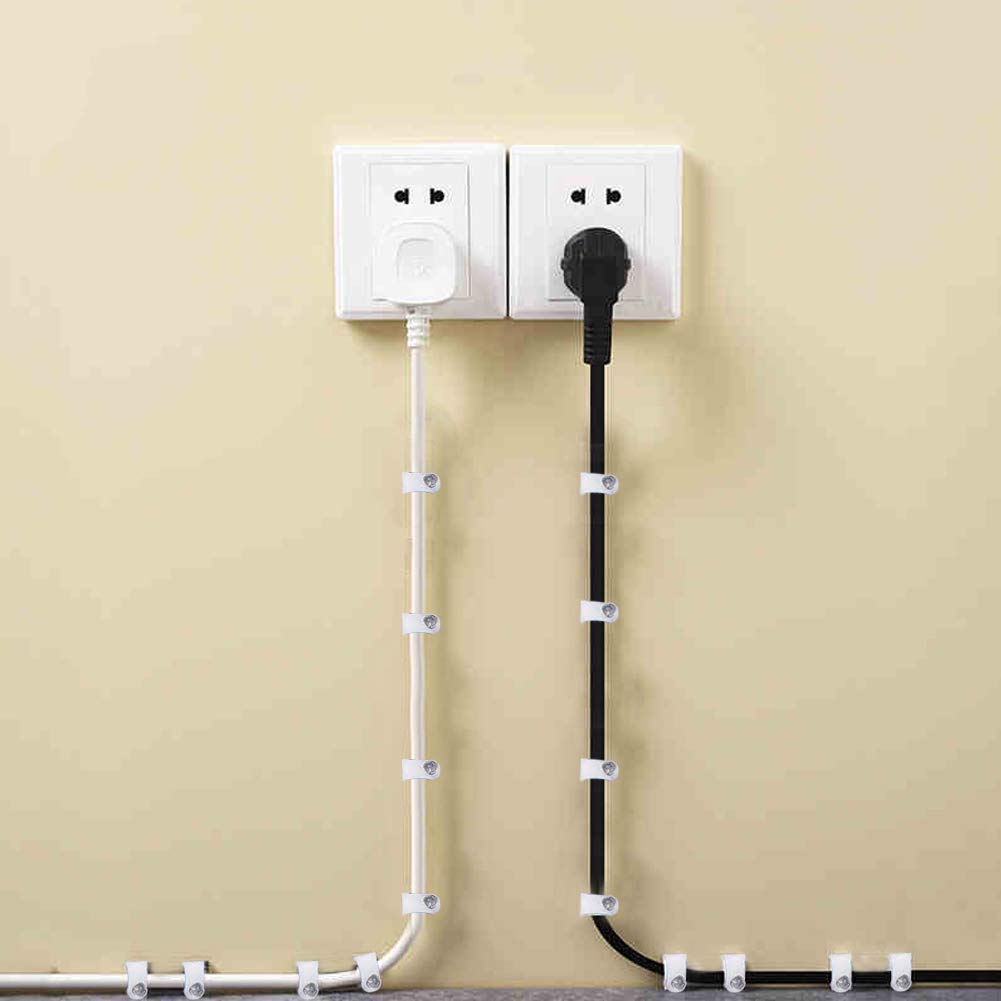 20 Pcs Self Adhesive Cable Management Clips