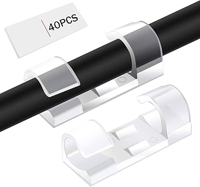 40 Pcs Self Adhesive Cable Management Clips